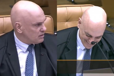 Alexandre de Moraes cai na risada ao ser interrompido por funk em sessão no STF