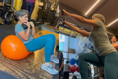 Gloria Pires pega pesado na academia e aconselha fãs: 'A evolução se faz diariamente'