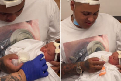 MC Ryan SP surge alimentando a filha recém-nascida e encanta web: 'Papai está aprendendo'