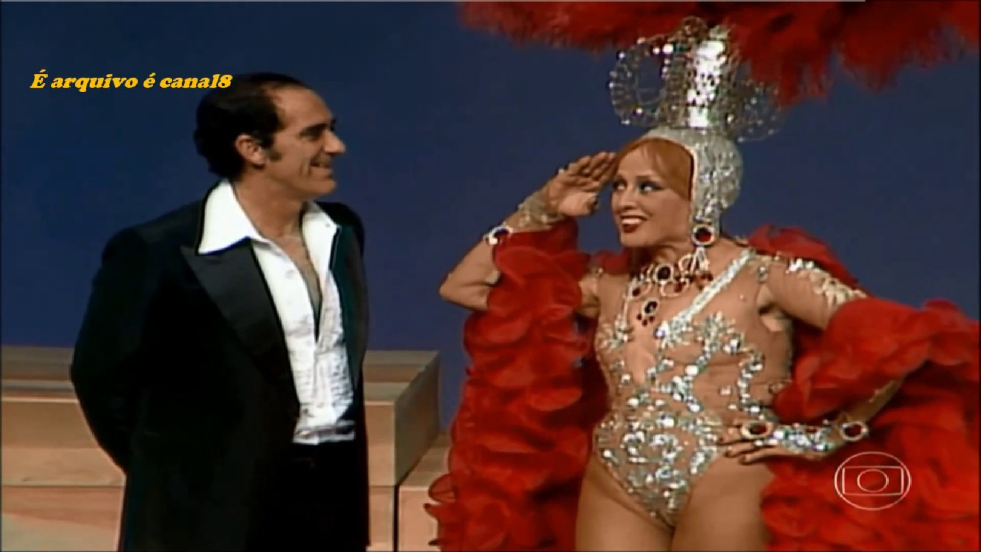 Virginia Lane em participação em 'Os Trapalhões', em 1978 - Reprodução/TV Globo