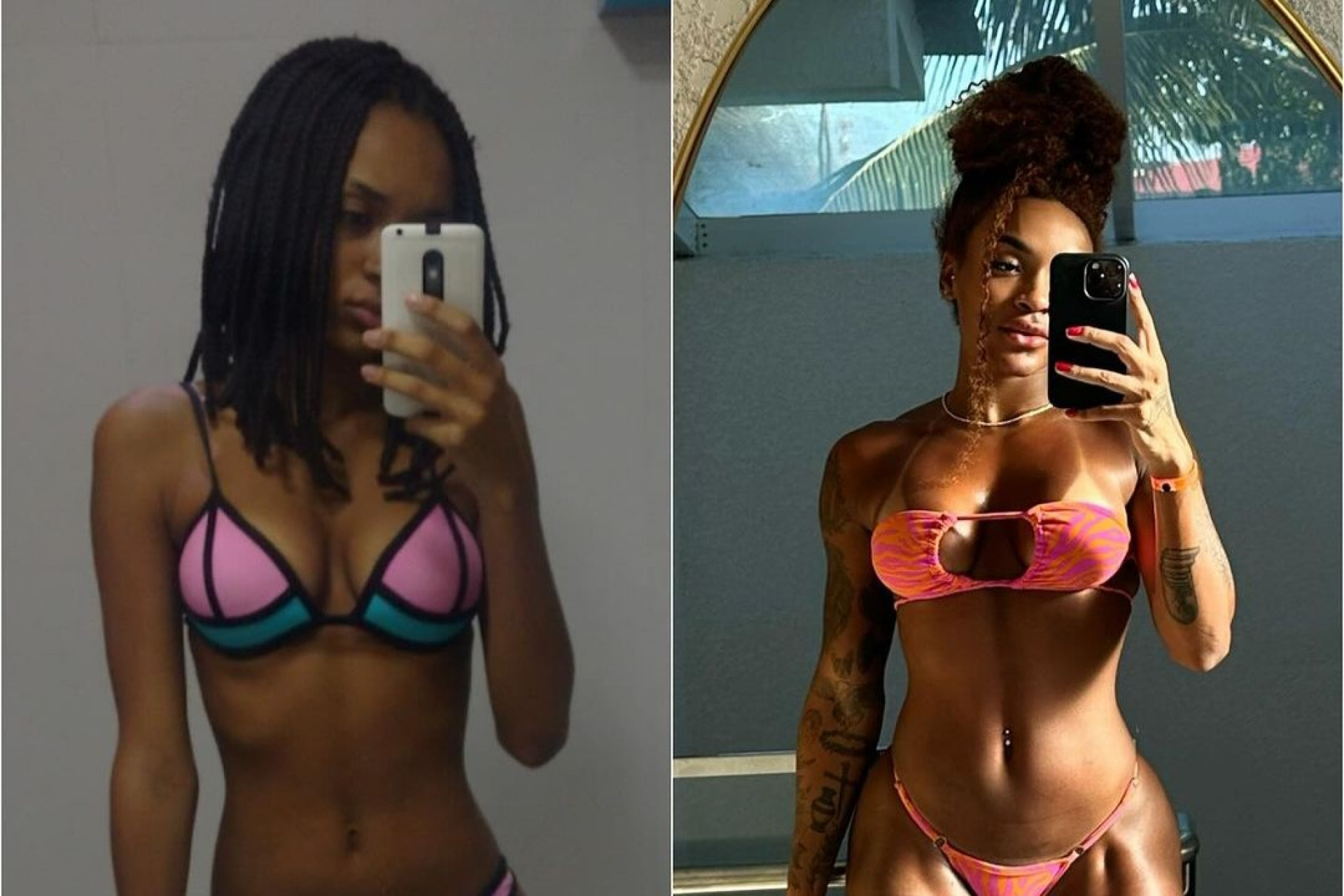 Patrícia Ramos impressionou ao ostentar o corpo sarado em antes e depois - Reprodução/Instagram