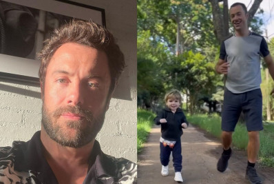 Kayky Brito surge com filho e mulher após boatos de briga em família 