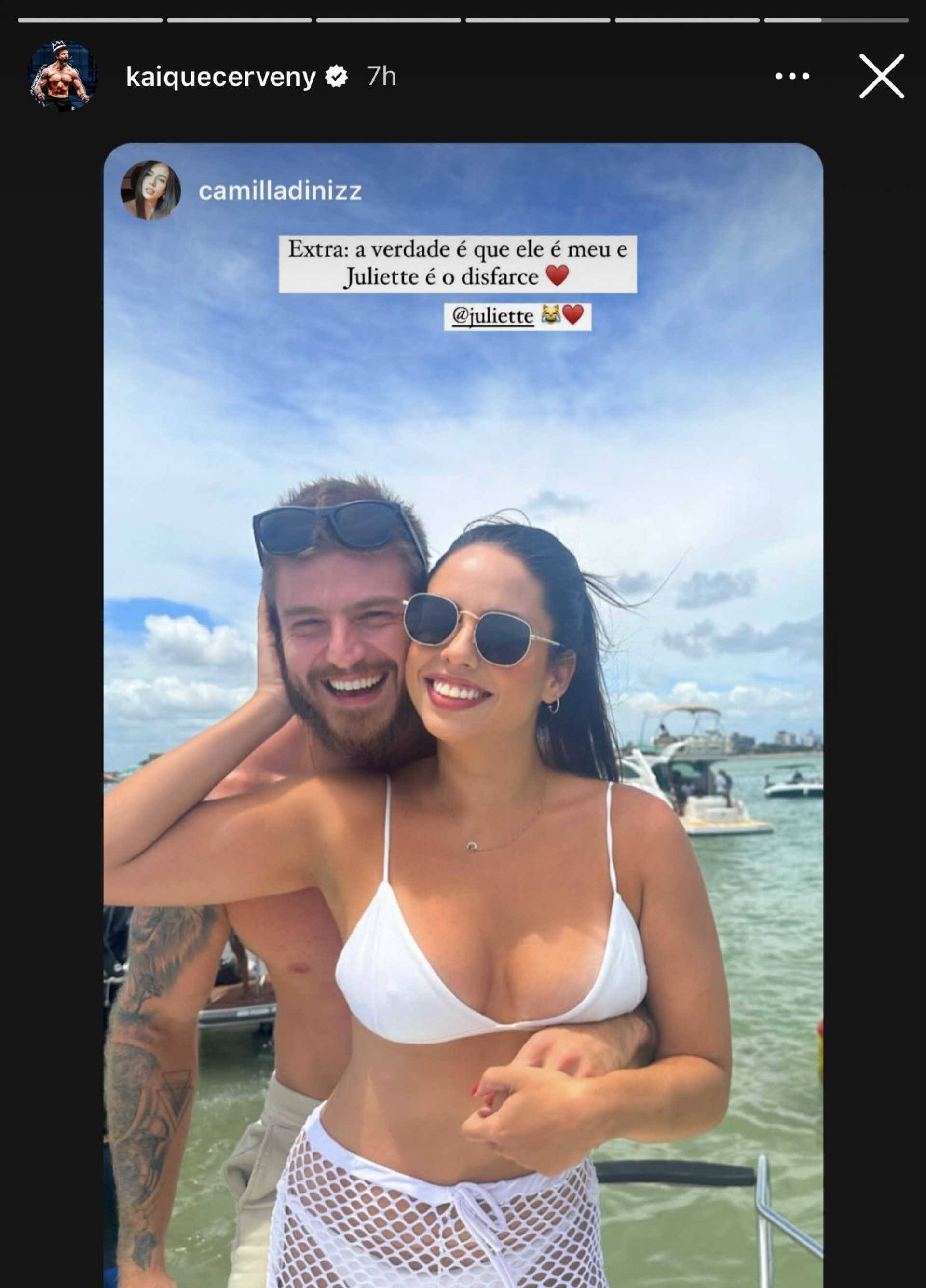 Amiga de Juliette causou polêmica na web por foto com Kaique Cerveny, namorado da cantora - Reprodução/Instagram