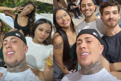 Marina Sena e João Guilherme participam de festa de MC Daniel