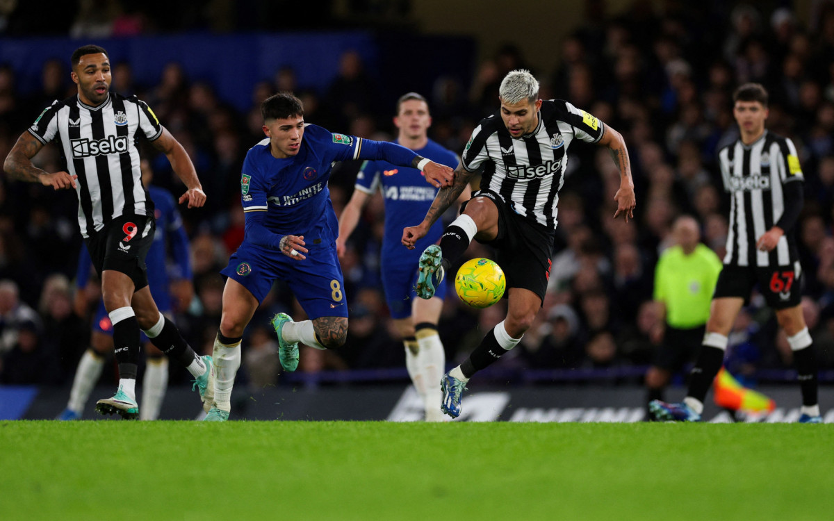Lance do jogo entre Chelsea e Newcastle