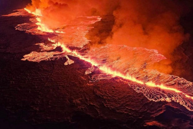 Vulcão entra em erupção no sudoeste da Islândia