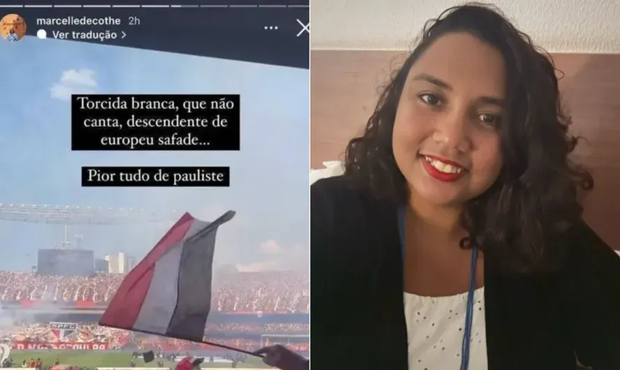 Marcelle Decothé, ex-assessora de Anielle Franco, fez postagem sobre o São Paulo no Instagram
 - Reprodução