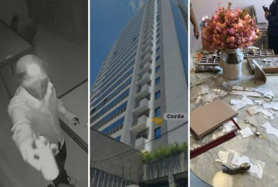 Criminosos invadem prédio, furtam joalheria e fogem do 11º andar de rapel