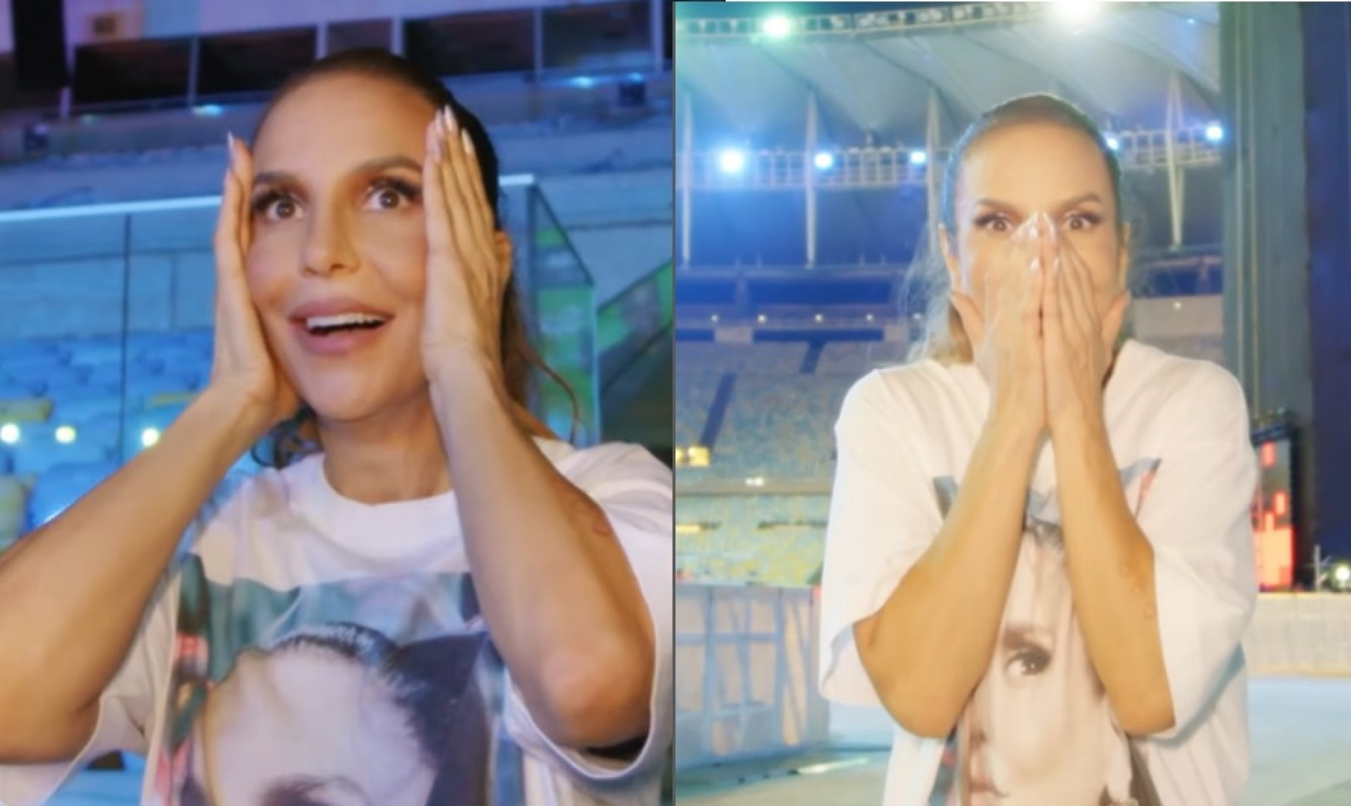 Ivete Sangalo confere estrutura montada no Maracanã para seu show - Reprodução de vídeo