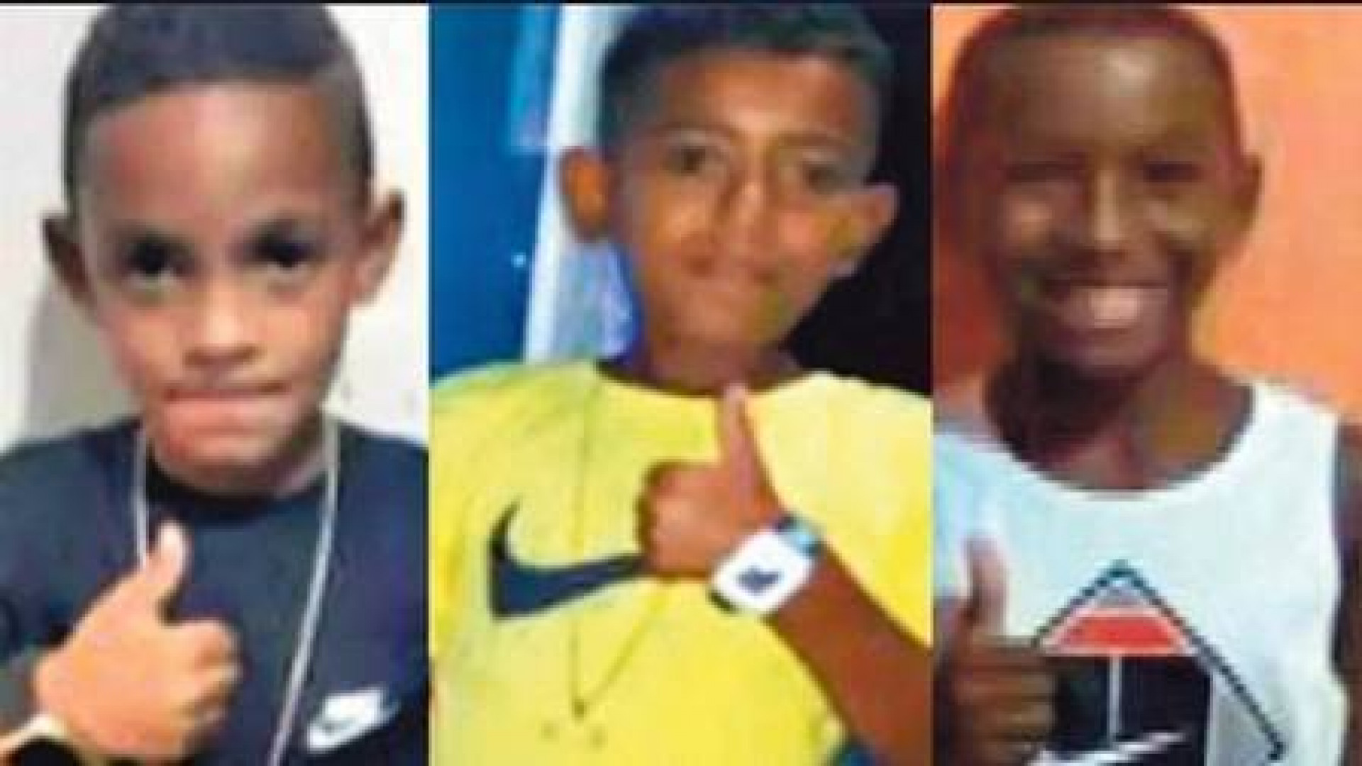 Os corpos de Lucas Matheus da Silva, Alexandre da Silva, e Fernando Henrique Ribeiro Soares, continuam desaparecidos desde dezembro de 2020 - Reprodução