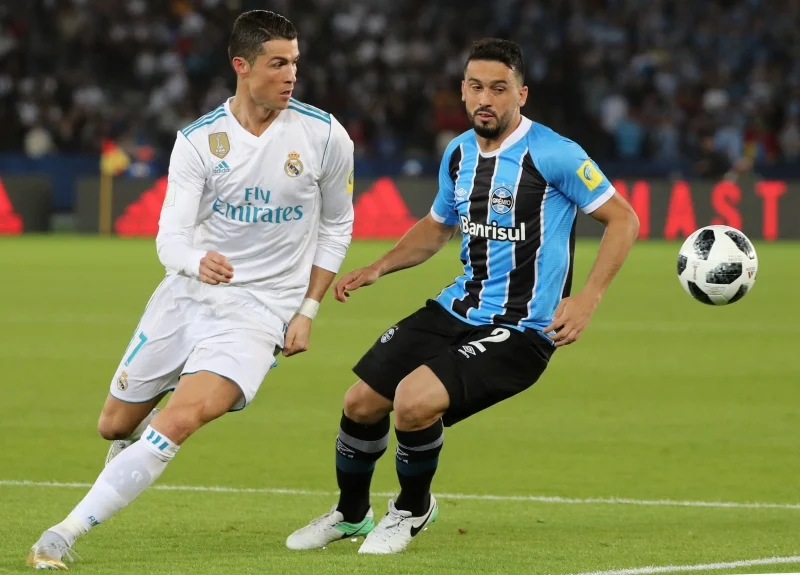 Cristiano Ronaldo foi o autor do gol do t&iacute;tulo do Real Madrid na final com o Gr&ecirc;mio - AFP