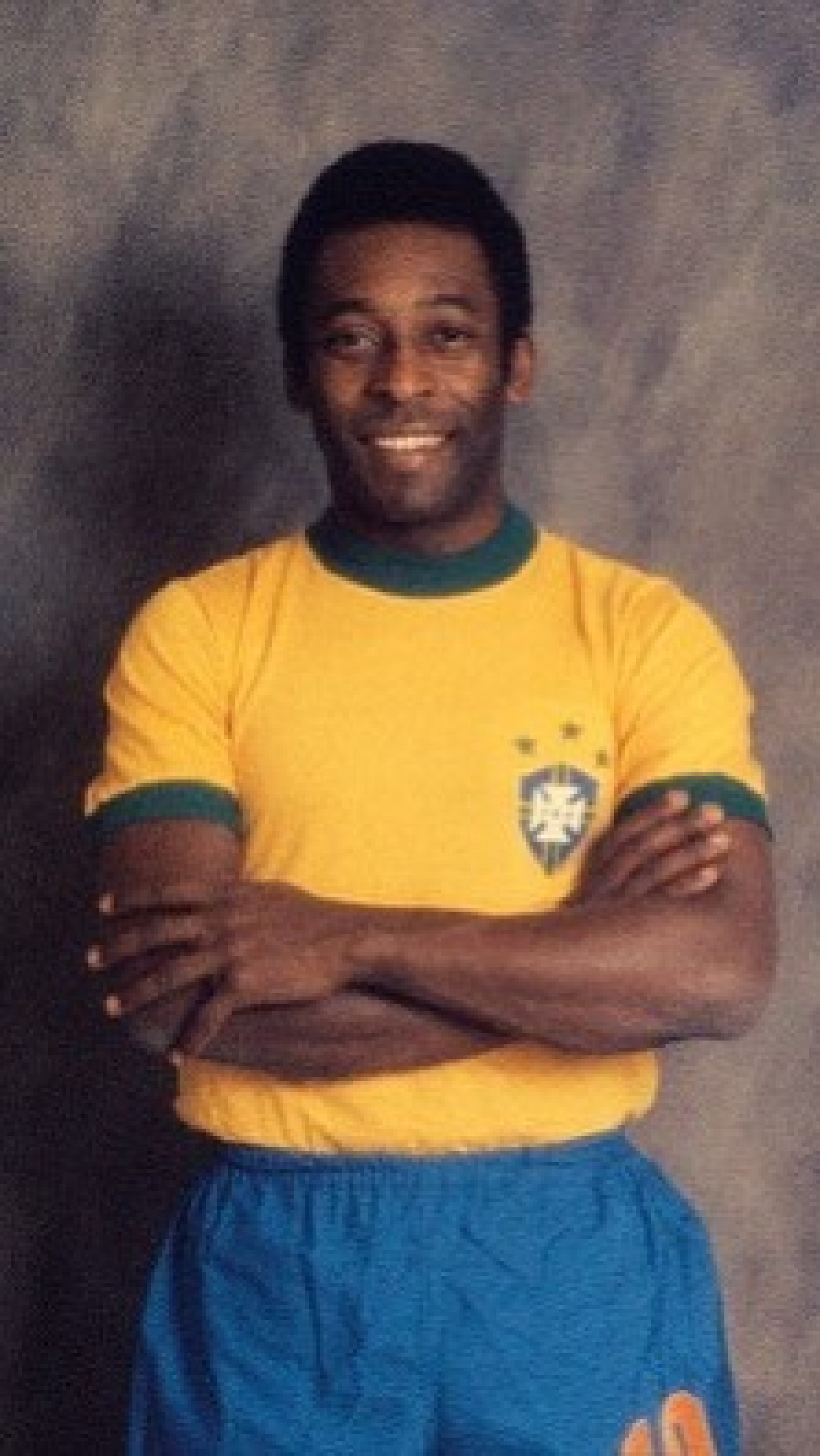 Pel&eacute; com a camisa da sele&ccedil;&atilde;o brasileira da Copa de 1970