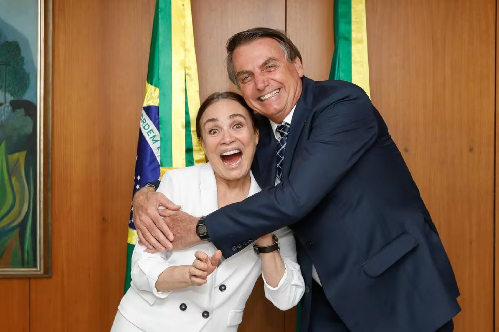 Regina Duarte e Jair Bolsonaro - Reprodução / Instagram