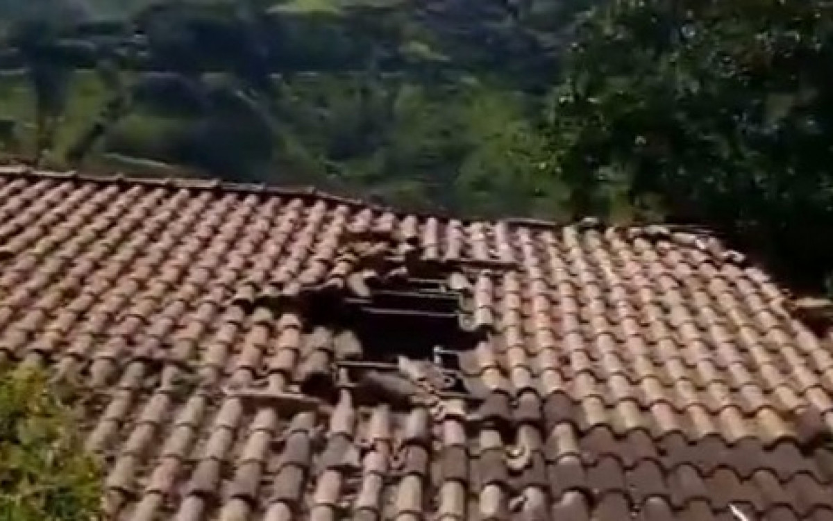 Deslizamento de pedras atinge casas e deixa uma pessoa ferida em Petrópolis