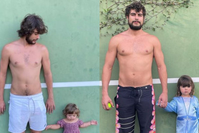 Rafa Vitti explode o 'fofurômetro' com fotos de antes e depois da filha, Clara Maria