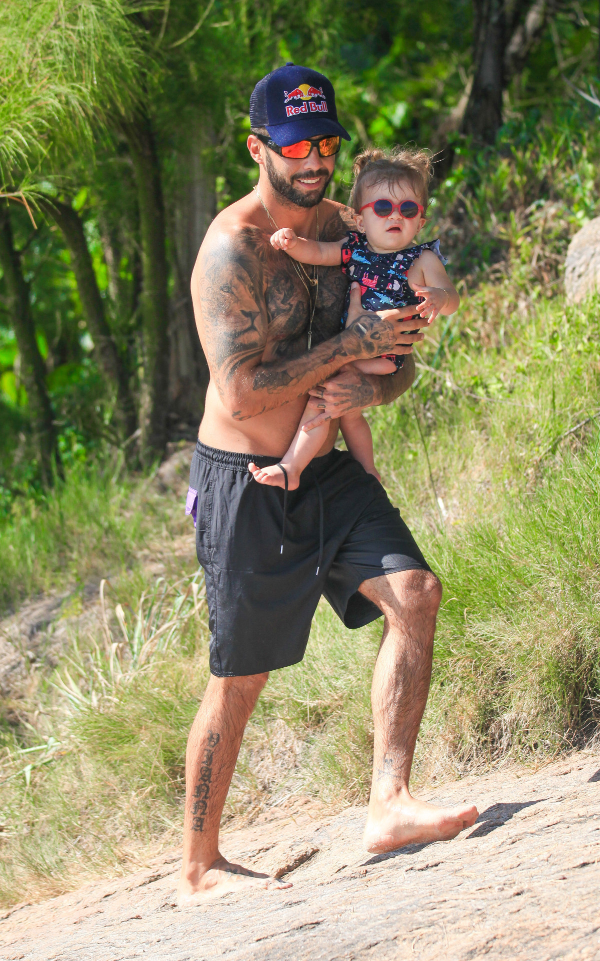 Pedro Scooby e a filha caçula, Aurora