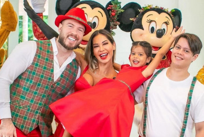 Gravida? Ensaio de Natal de Maíra Cardi e família levantam rumores na web
