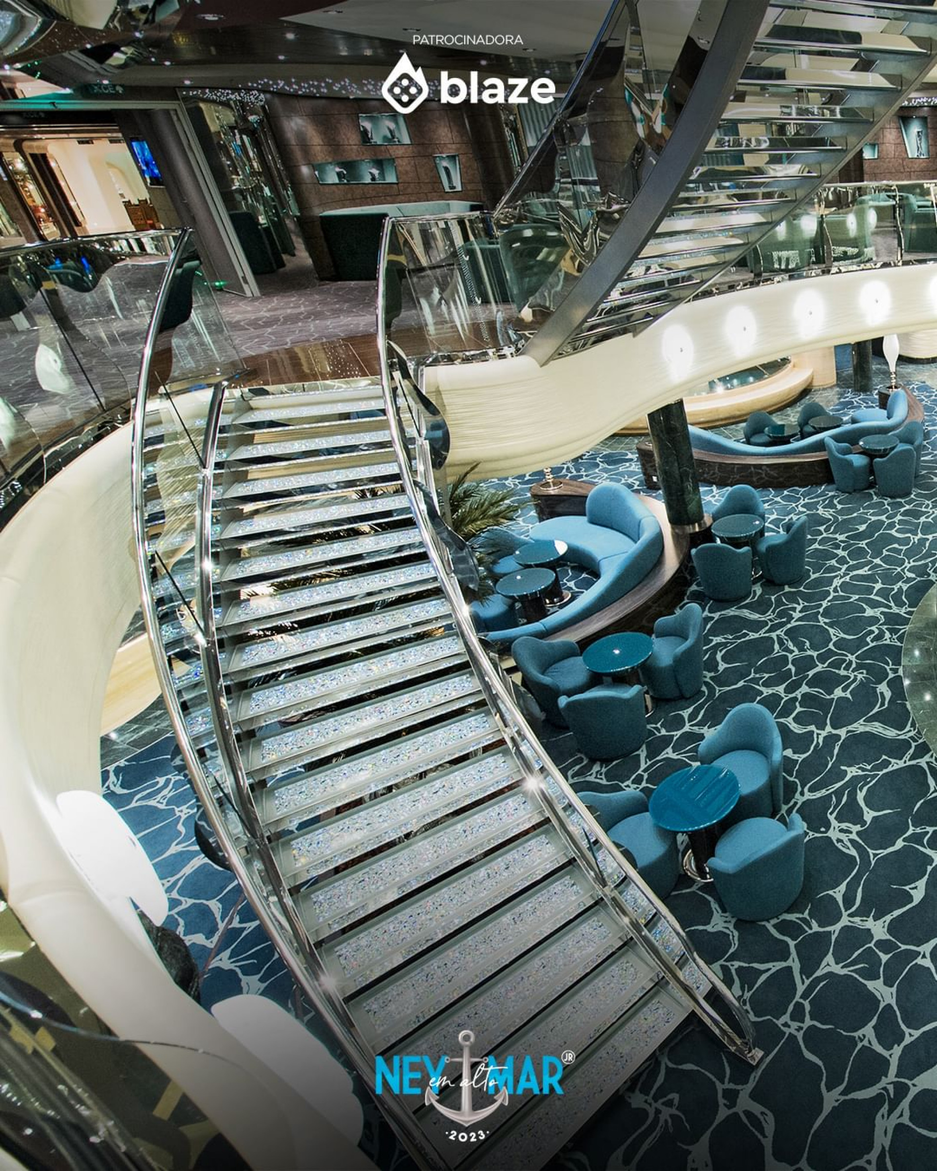 Um dos locais mais luxuosos do navio  - Divulgação / Instagram