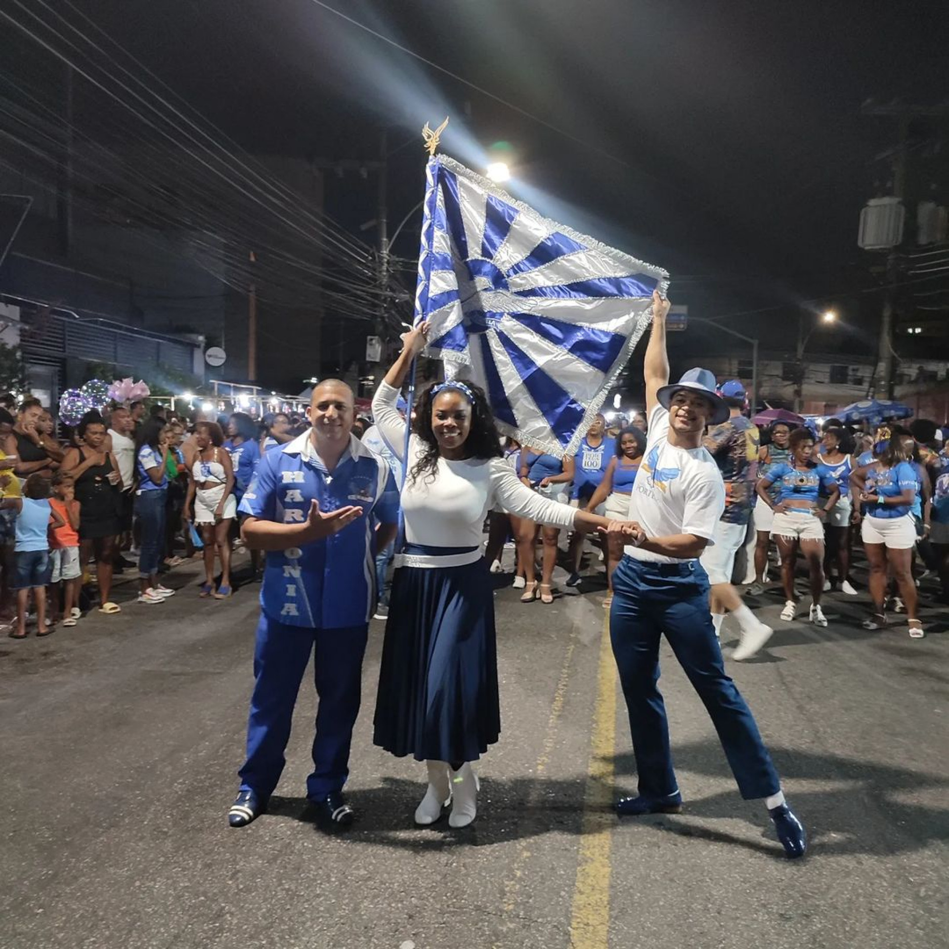 Casal de mestre-sala e porta-bandeira da Portela, Squel Jorgea e Marlon Lamar - Divulgação / Portela