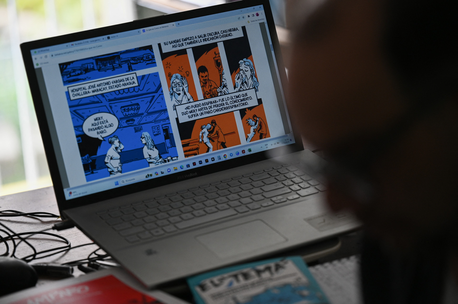 Ilustrações feitas por García París para falar sobre as violações de direitos humanos na Venezuela - Federico Parra/AFP