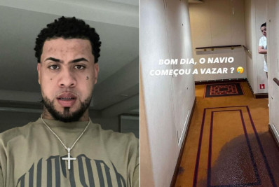 Cantor Kawe mostra vazamento no cruzeiro do Neymar