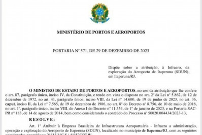 Gestão do aeroporto vai ser da Infraero