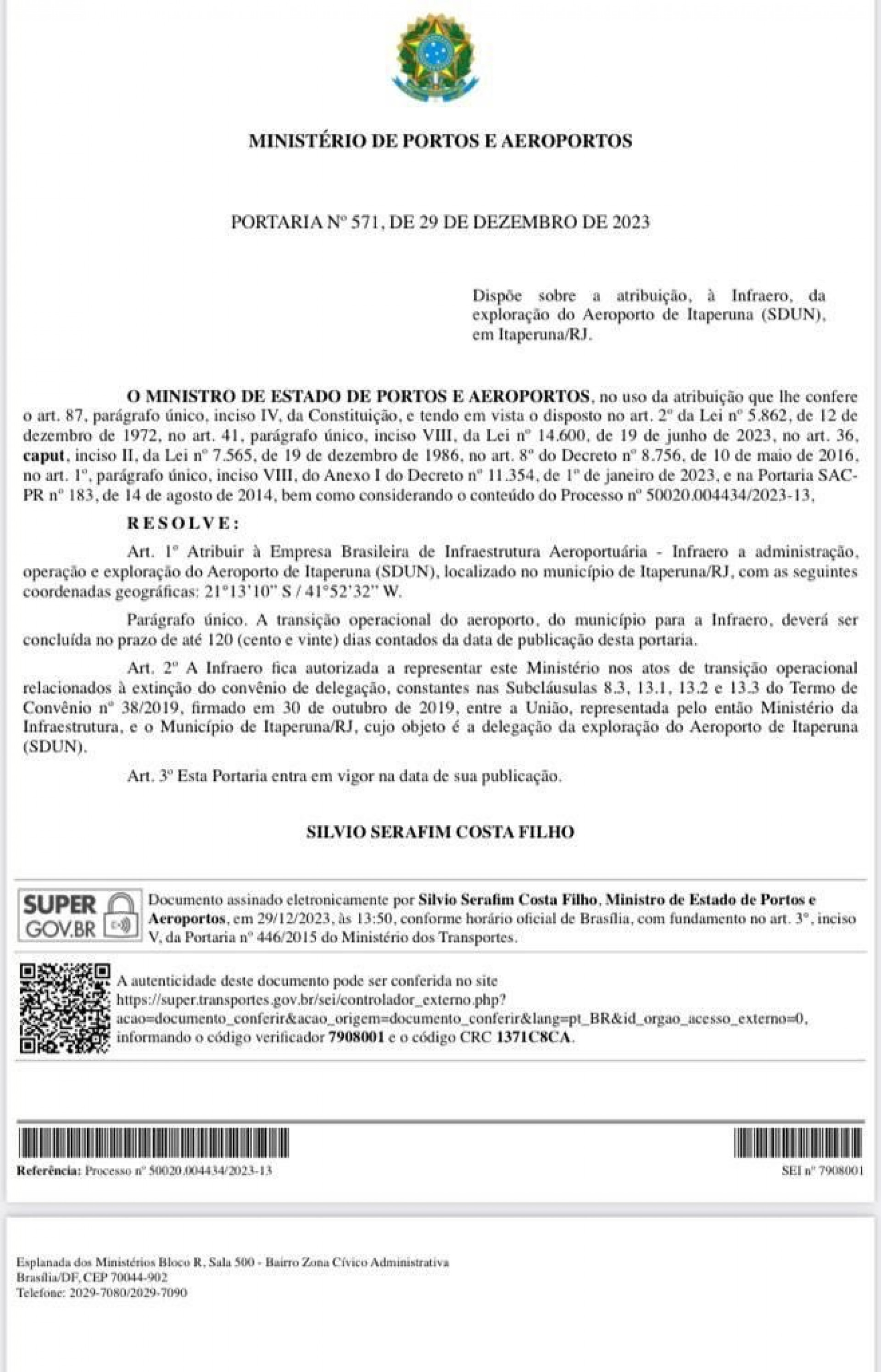 Portaria 571 de 29/12/23