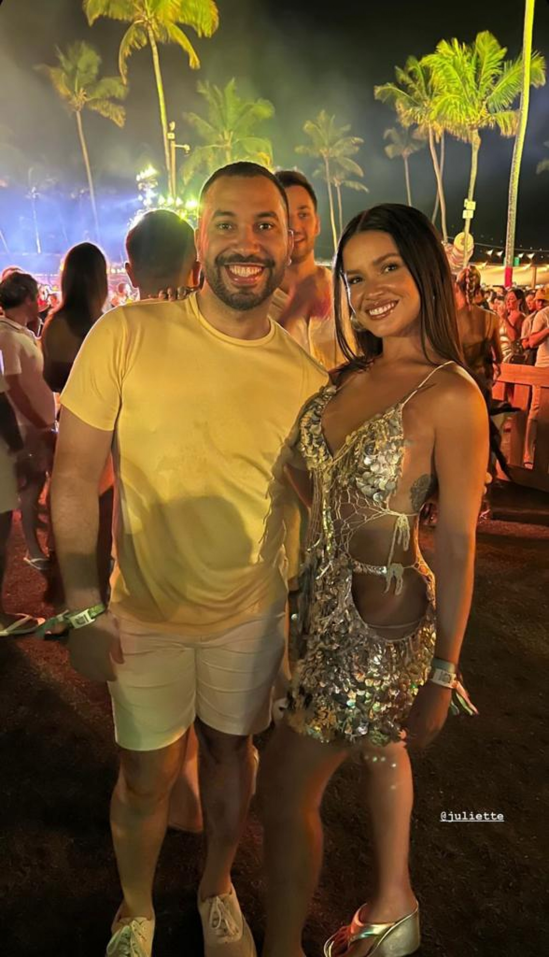 Gil e Juliette no Révellion em Pernambuco - Reprodução / Instagram 