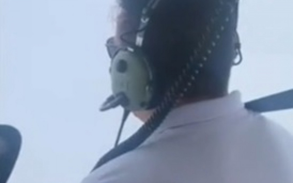 Imagem registrada por Letícia expõe mau tempo durante o passeio