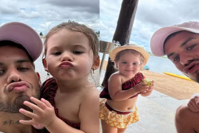 Zé Felipe posta fotos com as filhas, Maria Alice e Maria Flor