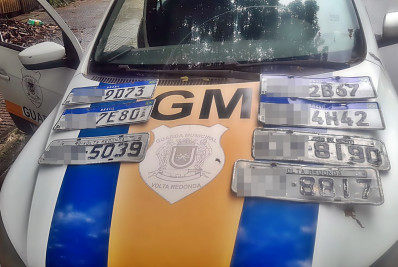 Ordem Pública de Volta Redonda recupera placas perdidas durante forte chuva
