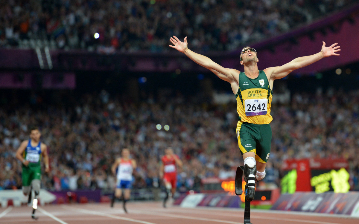 Pistorius durante a competição de atletismo nos Jogos Paraolímpicos de Londres 2012 - AFP