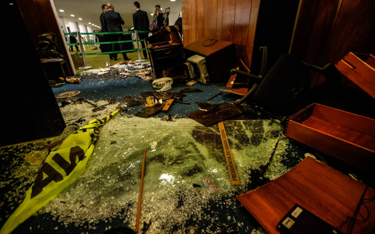 Senado após ataques golpistas - Divulgação