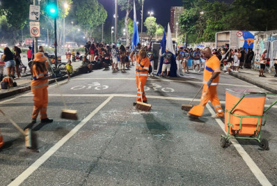 Comlurb monta esquema especial de limpeza para ensaios técnicos do Carnaval