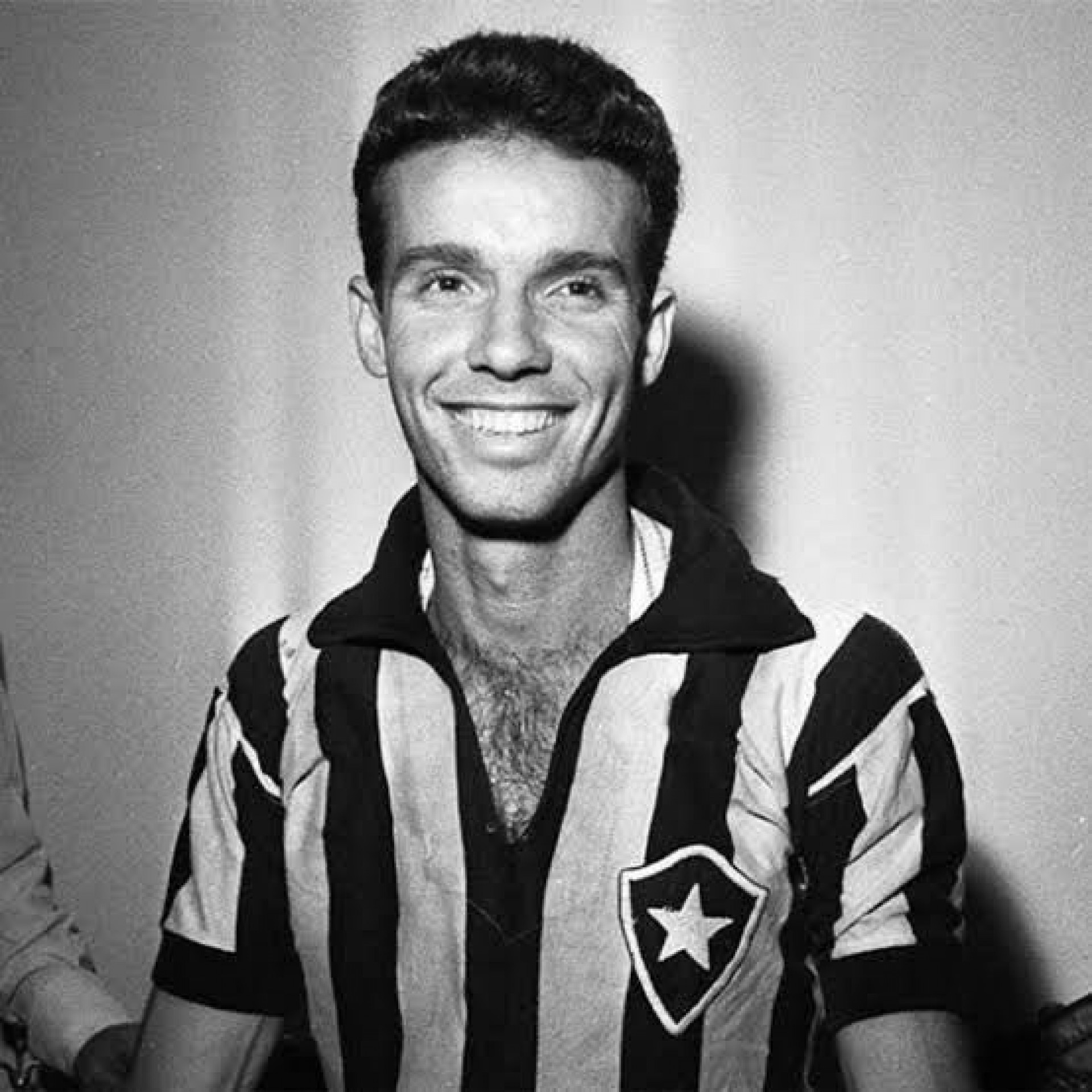 Zagallo na época em que jogava pelo Botafogo