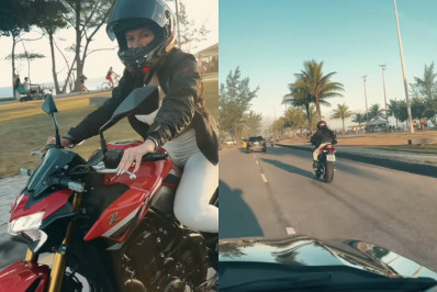Juliette posta vídeo andando de moto e ganha elogios de internautas: 'Tem que respeitar'