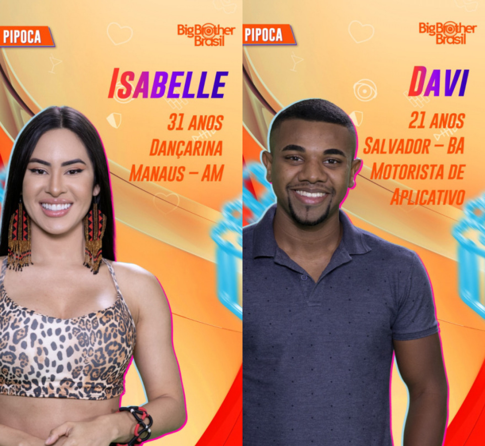 Isabelle e Davi são confirmados no BBB 24 - Divulgação/ TV Globo