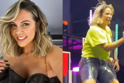 Fãs reagem a surpresa de Carla Perez em show de celebração aos 30 anos do É o Tchan