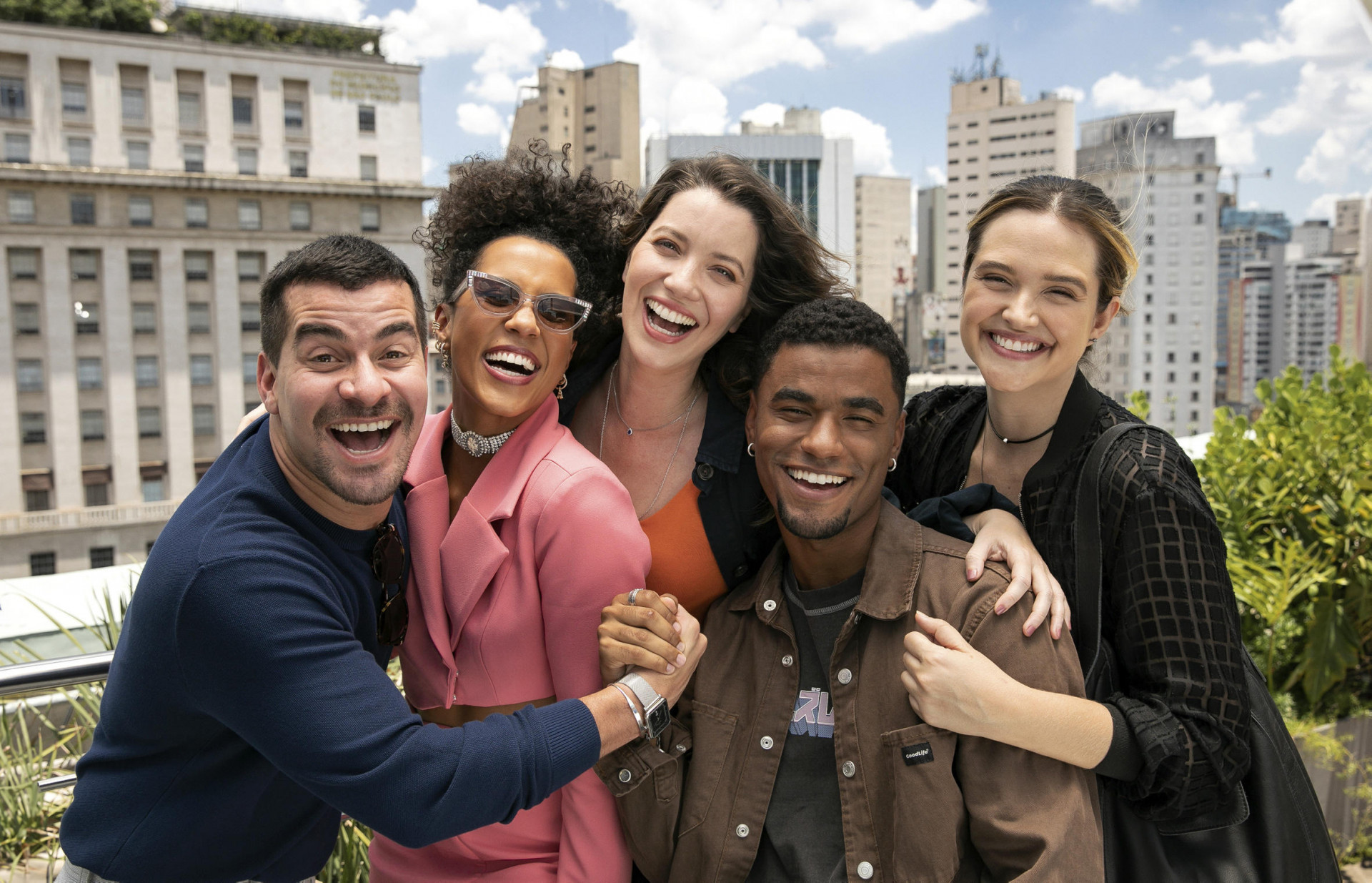Vênus (Nathalia Dill), Júpiter (Thiago Martins), Andrômeda (Ramile), Plutão (Isacque Lopes), Electra (Juliana Paiva) - Globo/Manoella Mello