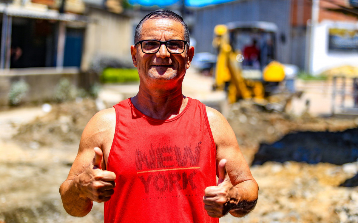 O comerciante e morador do Parque São José, Wilson Pereira agradeceu pelas benfeitorias no bairro