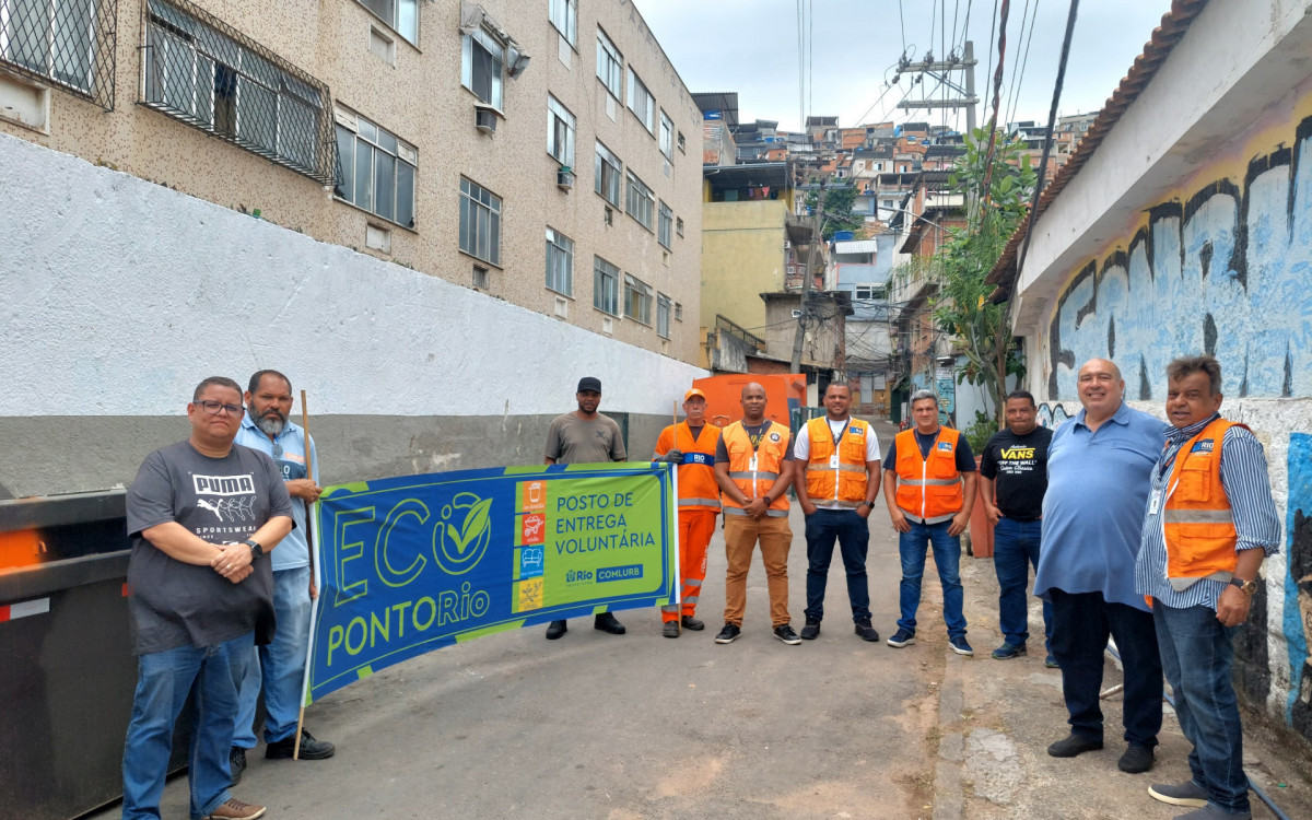 Ecoponto inaugurado na comunidade da Tribo - Divulgação / Comlurb