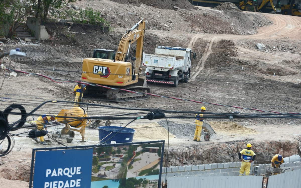 As obras no Parque Piedade continuam  - Cleber Mendes/Agência O DIA