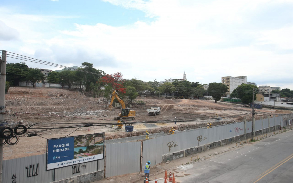 As obras no Parque Piedade continuam  - Cleber Mendes/Agência O DIA