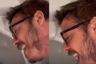 Fabio Porchat surpreende ao encostar rosto em assento de privada em hotel: 'Delícia'