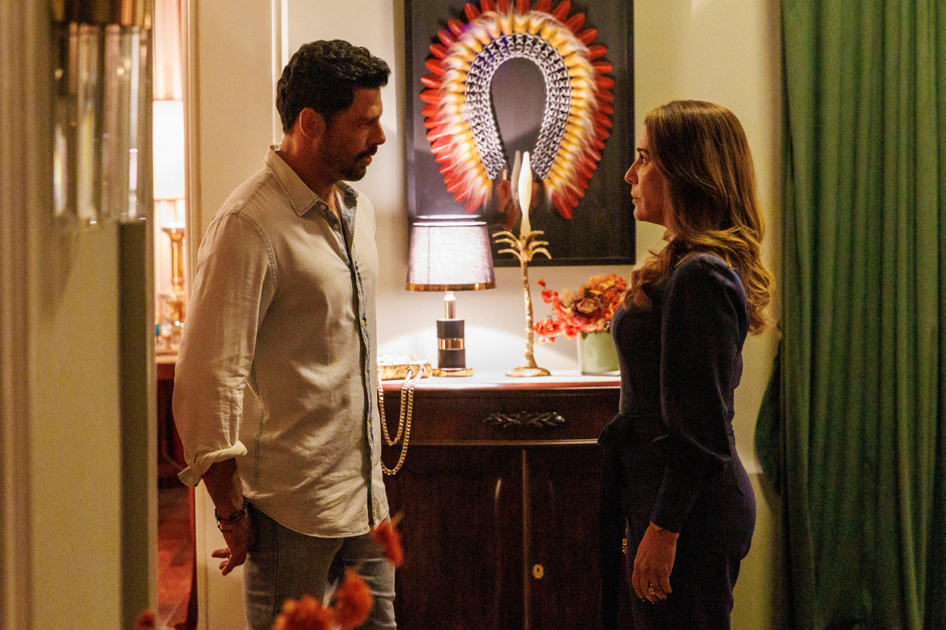 Caio (Cauã Reymond) enfrenta Irene (Gloria Pires) - Léo Rosario / TV Globo