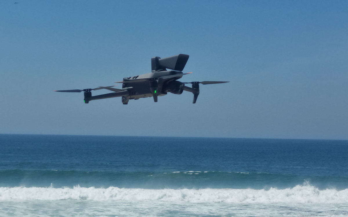 Corpo de Bombeiros aposta em drones falantes para evitar afogamentos - Ângela Góes / CBMERJ