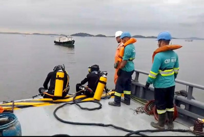 Adutora subaquática rompe durante temporal na Ilha de Paquetá