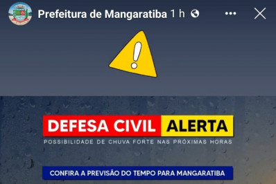 Defesa Civil de Mangaratiba em estado de alerta