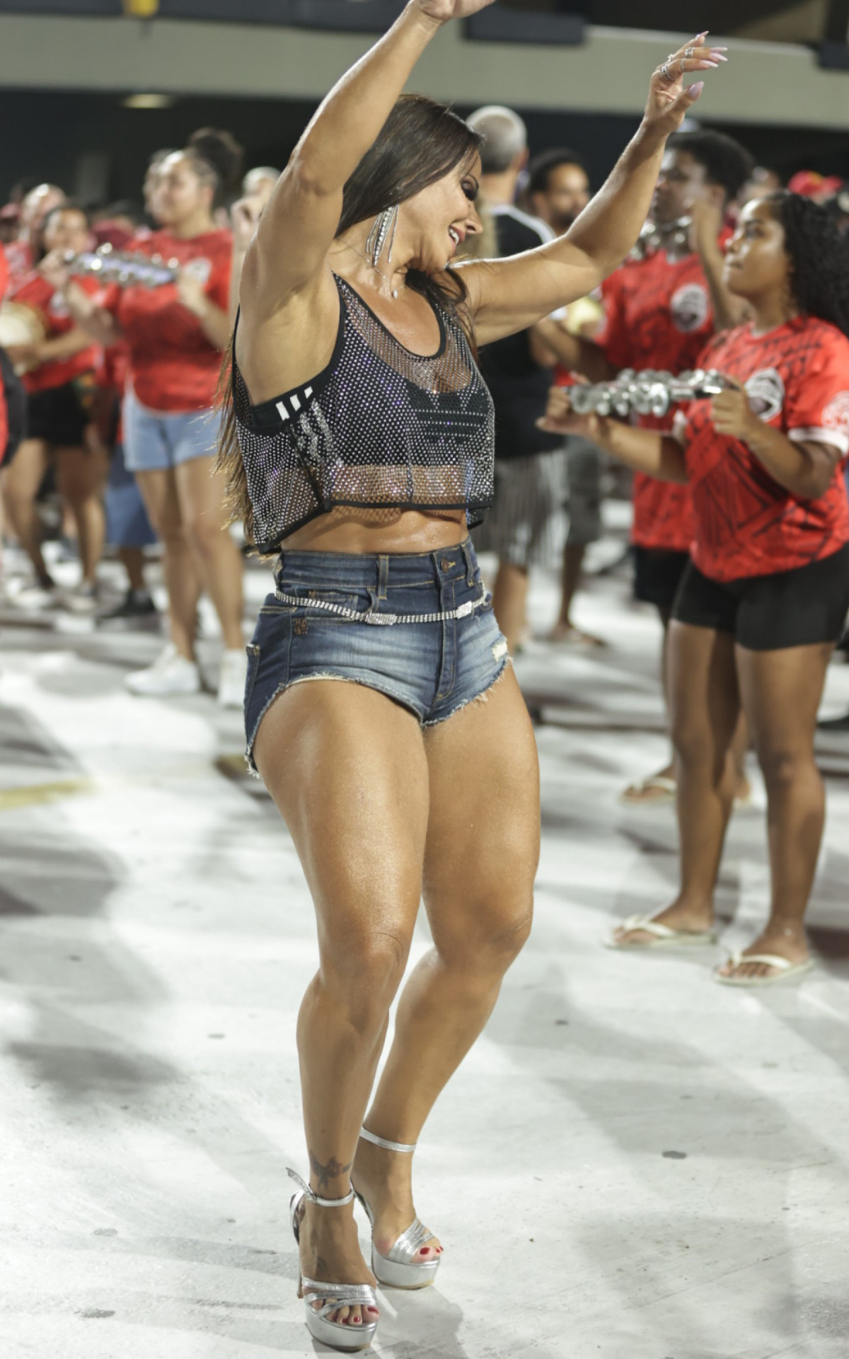 Viviane Araújo no ensaio técnico do Salgueiro