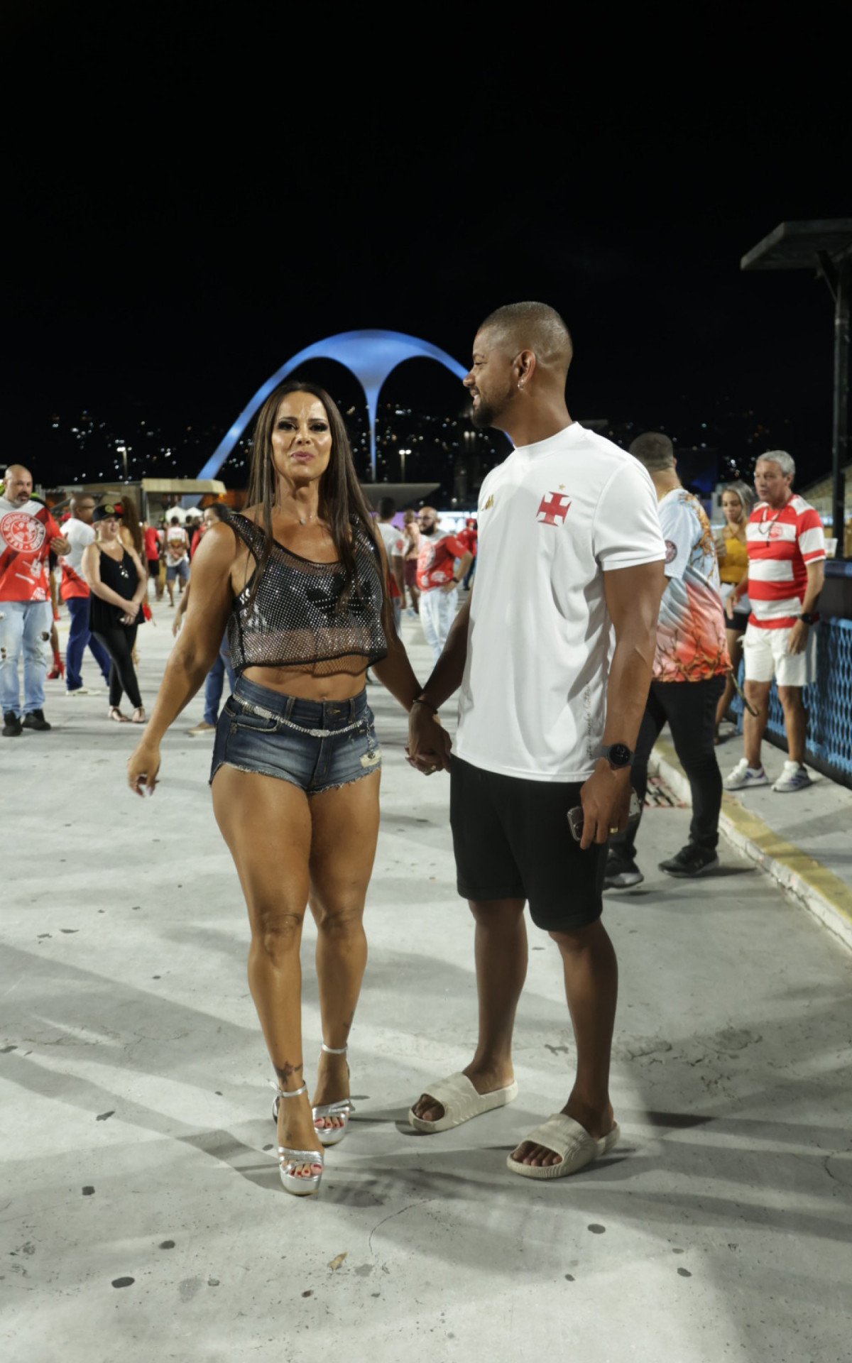 Viviane Araújo no ensaio técnico do Salgueiro